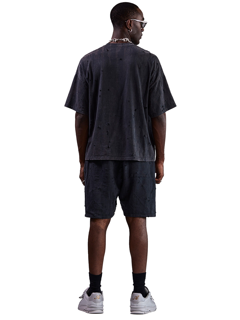 LASERCUT TSHIRT - VINTAGE BLACK