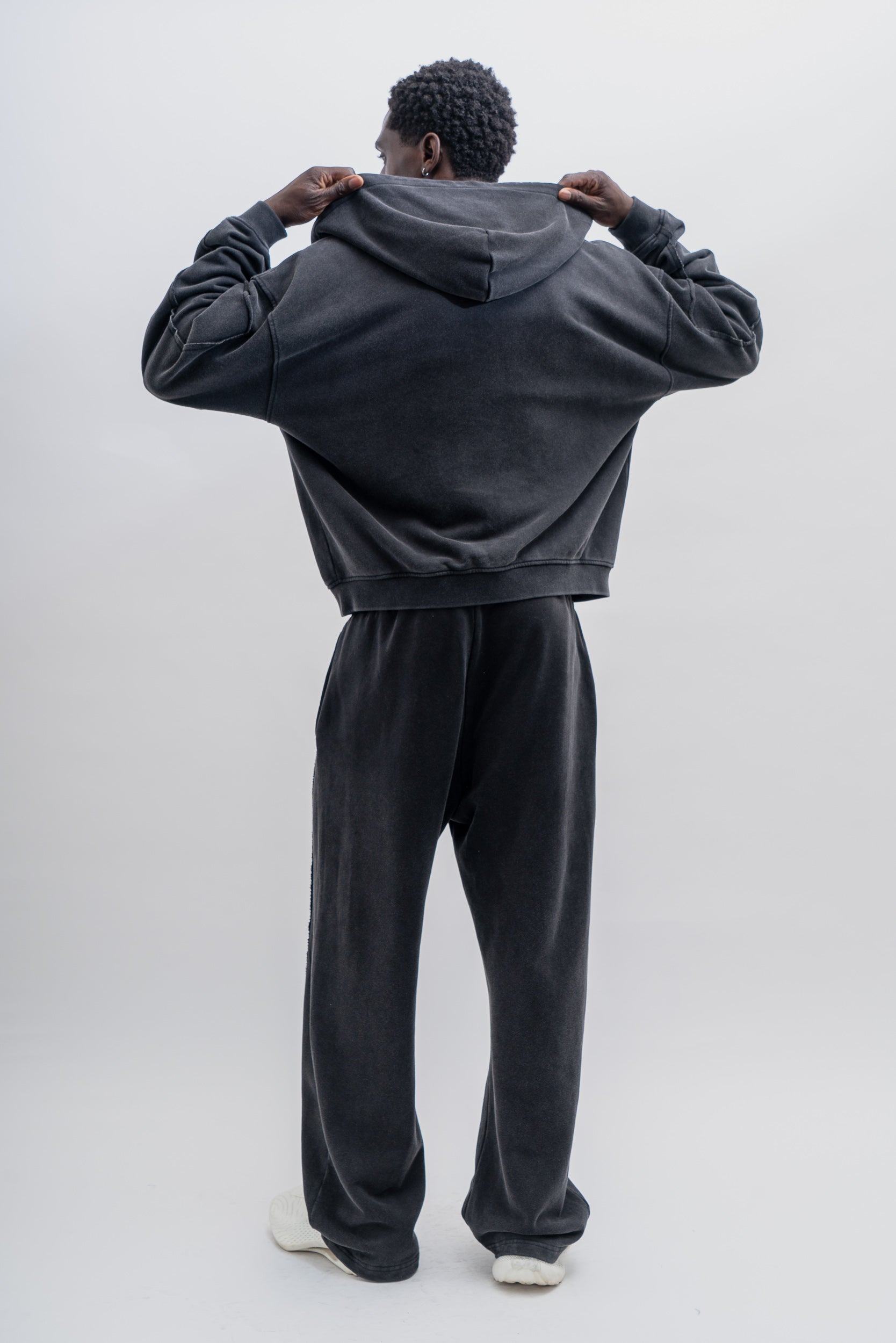 RAW EDGES ZIPPER - VINTAGE CHARCOAL
