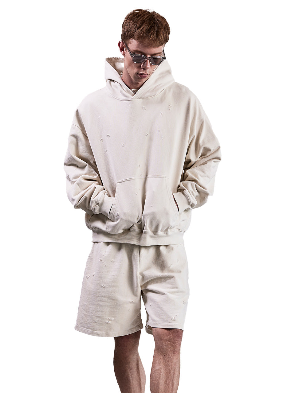 LASERCUT SHORTS - OFF WHITE