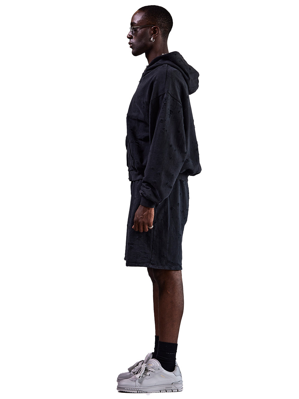 LASERCUT ZIPPER - VINTAGE BLACK