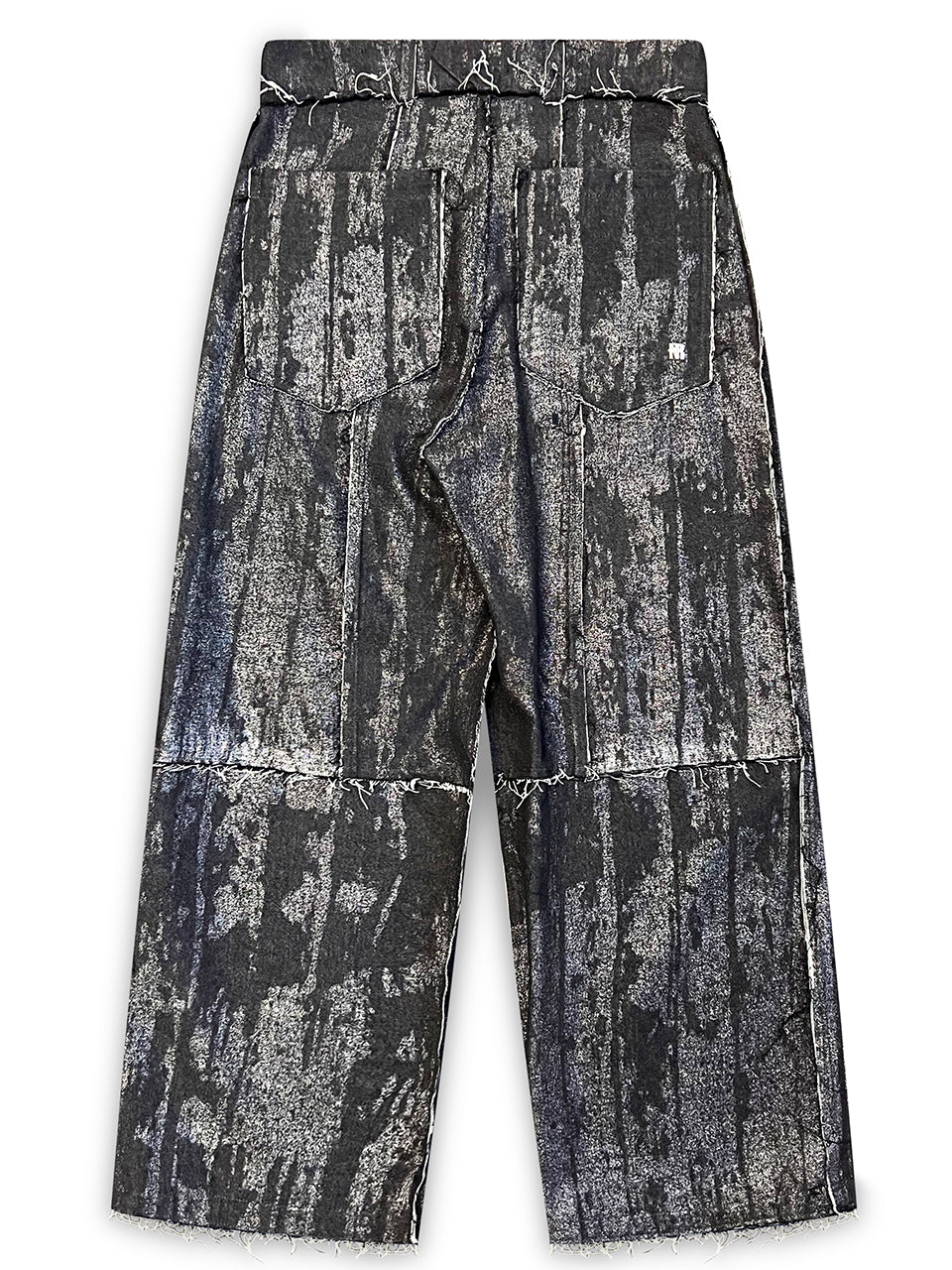 SILVER DENIM PANTS - SHINY BLACK