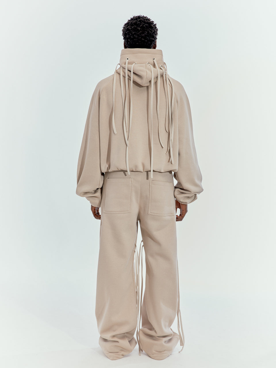 CREME LACED SWEATPANTS