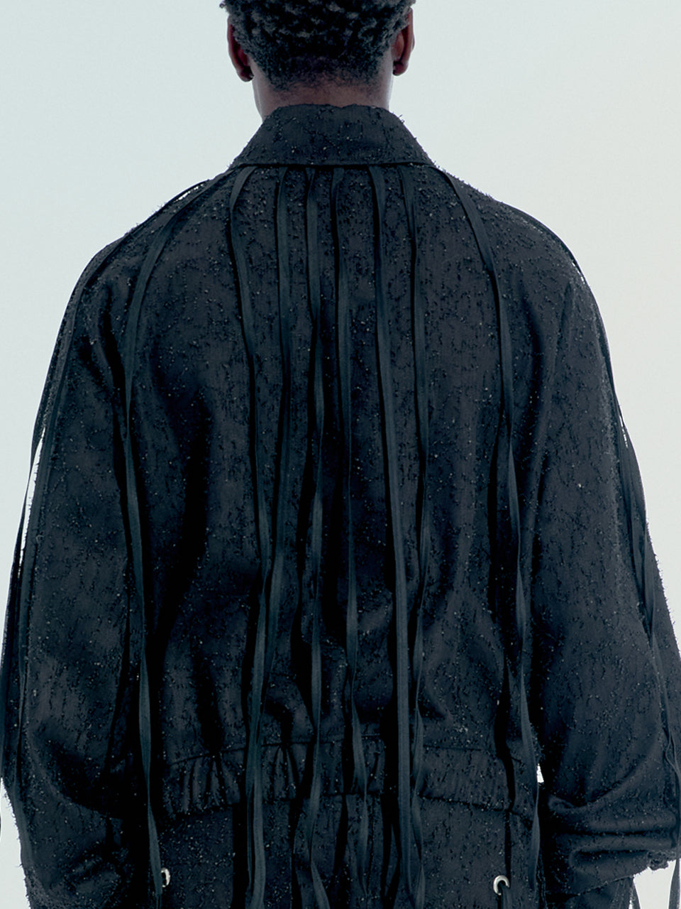 BLACK LACED DENIM JACKET