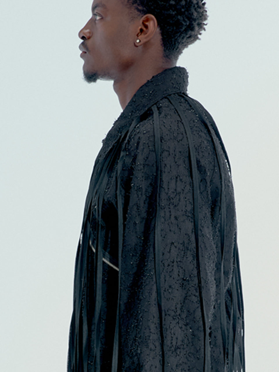 BLACK LACED DENIM JACKET